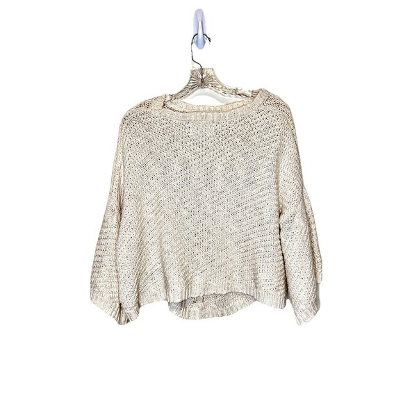 Moon River Cream Chunky Knit Dolman Flare Sleeve Relaxed Sweater Boho Women S‎ - Picture 2 of 11